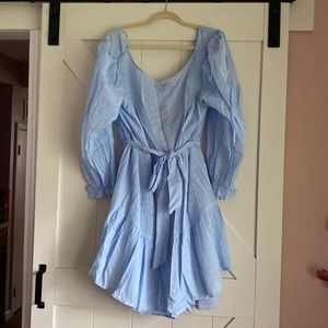 Baby Blue Tie Dress